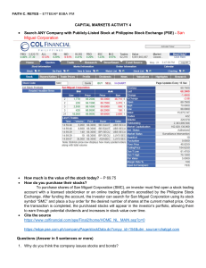 San Miguel Corporation Stock Analysis Activity