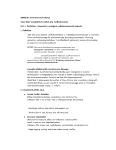 War and the Environment: Environmental Science Course Material