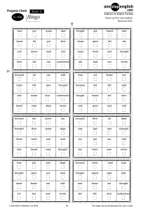 Progress Check Book A Bingo - English Language Learning