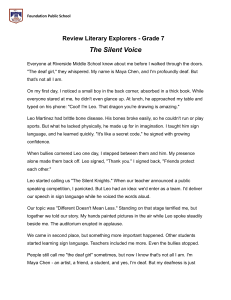 The Silent Voice Grade 7 Literature Review