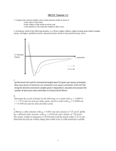 ME115 Tutorial #2: Materials Science Problems