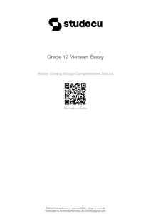 Grade 12 Vietnam Essay: Vietcong & US Tactics