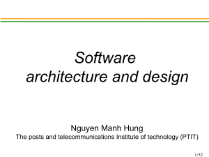 Software Architecture and Design: Design Patterns Presentation