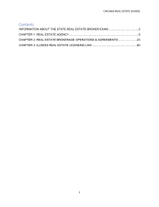 Chicago Real Estate School Broker Exam Prep Textbook