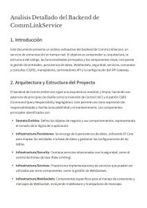 An&aacute;lisis del Backend de CommLinkService: Arquitectura y CQRS