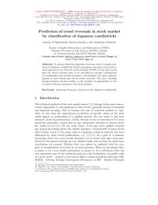 Prediction of Stock Market Trend Reversals Using Japanese Candlestick Classification