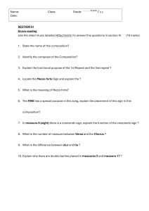 Music Theory Exam: Score Reading Questions