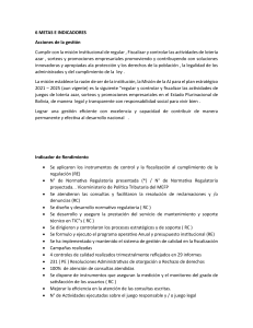 Metas e Indicadores de la Autoridad de Juegos