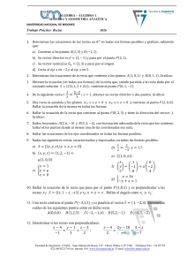 Trabajo Pr&aacute;ctico: Rectas - &Aacute;lgebra 1, UNaM