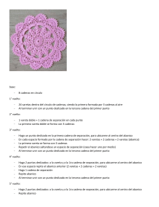 Patr&oacute;n de Ganchillo: Doily Rosa