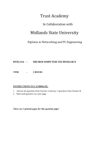 DTEL314 Microcomputer Technology Exam Paper