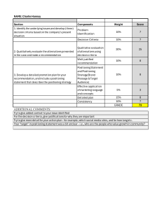Business Case Study Grading Rubric
