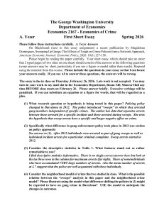 Economics of Crime Essay: Gang Sweeps in Barcelona