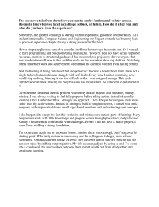 Overcoming Challenges in Computer Science: A Personal Essay