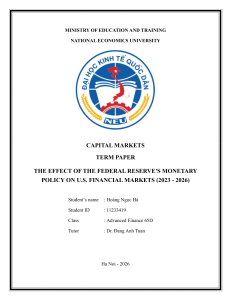 Fed Monetary Policy Effects on US Financial Markets (2023-2026)