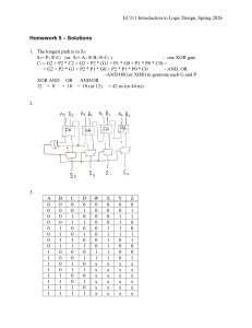 EC311 Logic Design Homework 5 Solutions