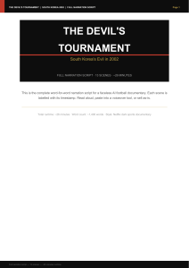 Devil's Tournament 2002 World Cup Script
