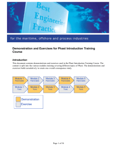 Phast Introduction Training Course: Demonstrations & Exercises