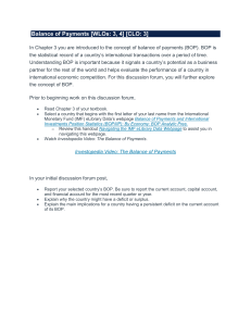 Balance of Payments Discussion Forum Prompt