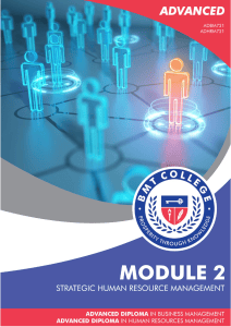 Strategic Human Resource Management Module 2 Textbook
