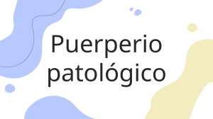 Pathological Puerperium: Postpartum Complications
