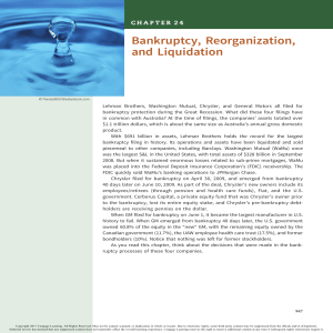 Bankruptcy, Reorganization, and Liquidation Chapter