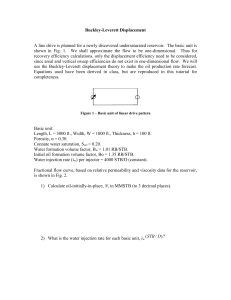 Buckley-Leverett Displacement Tutorial: Oil Production Forecast