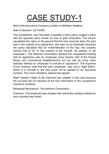 Case Study: New India Assurance vs Abhilash Jewellery