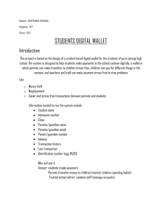 Student Digital Wallet Project Proposal for ICT Class