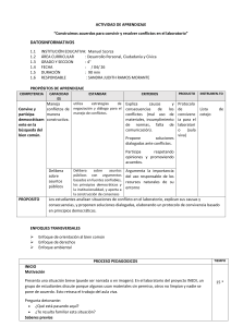 Plan de lecci&oacute;n: Convivencia y resoluci&oacute;n de conflictos en el laboratorio