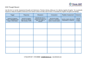 OCD Thought Record Form - Track Obsessions & Compulsions