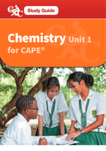 CAPE Chemistry Unit 1 Study Guide