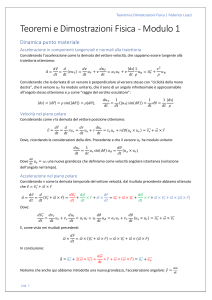 Teoremi e Dimostrazioni Fisica - Modulo 1 di Federico Liuzzi