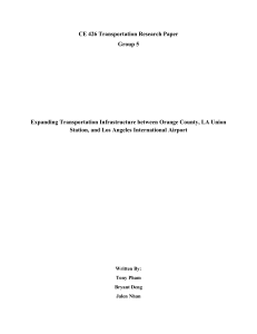 Transportation Research: OC to LAX Infrastructure