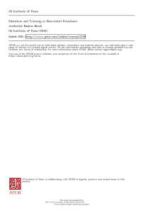 Education and Training in Nonviolent Resistance Report