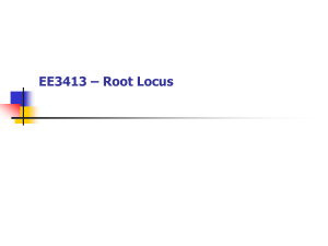 EE3413 Root Locus: Control Engineering Course Notes