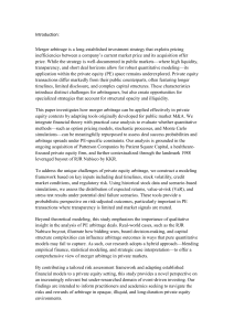Merger Arbitrage in Private Equity: A Research Paper