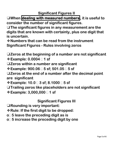 Significant Figures Rules & Examples