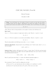 Proof: Full Binary Tree Leaves and Internal Nodes