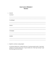 Feuille de r&eacute;vision Smart Junior 3 Module 4