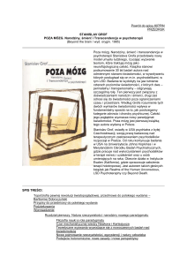 Poza m&oacute;zg: Narodziny, śmierć i transcendencja w psychoterapii