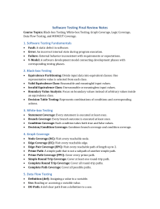 Software Testing Final Review Notes