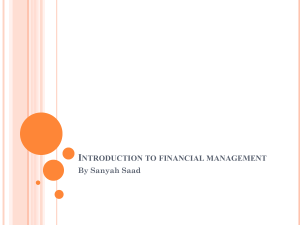 Introduction to Financial Management