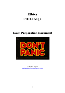Ethics Exam Prep: PHIL20232 Study Guide