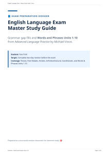English Language Exam Master Study Guide