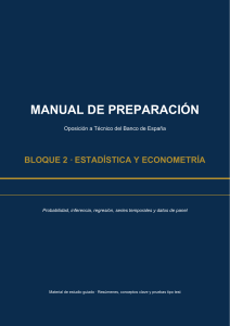 Manual de Estad&iacute;stica y Econometr&iacute;a para T&eacute;cnico del Banco de Espa&ntilde;a