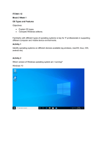 ITCNA1-12: OS Types and Features