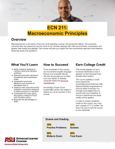 ECN 211 Macroeconomic Principles Course Description