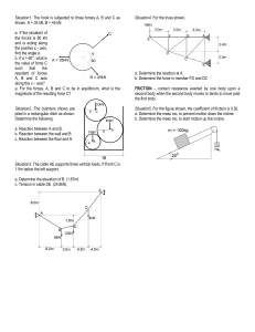 Engineering Statics Problem Set: Forces, Trusses, Friction