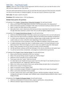 ISDS 406 Final Exam Study Guide